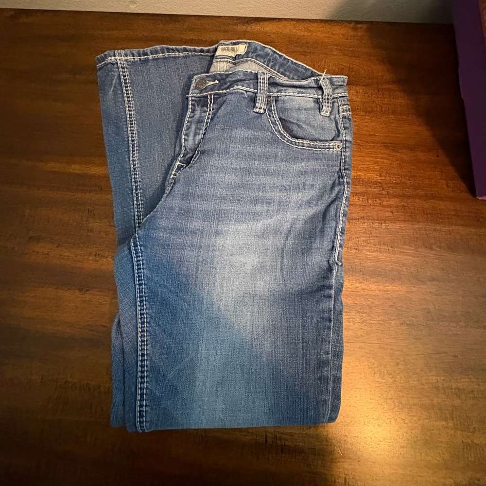 Rock & Roll Light Blue Straight Leg Jeans W32 L32 - Picture 3 of 5